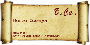 Besze Csongor névjegykártya