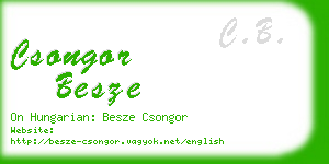 csongor besze business card